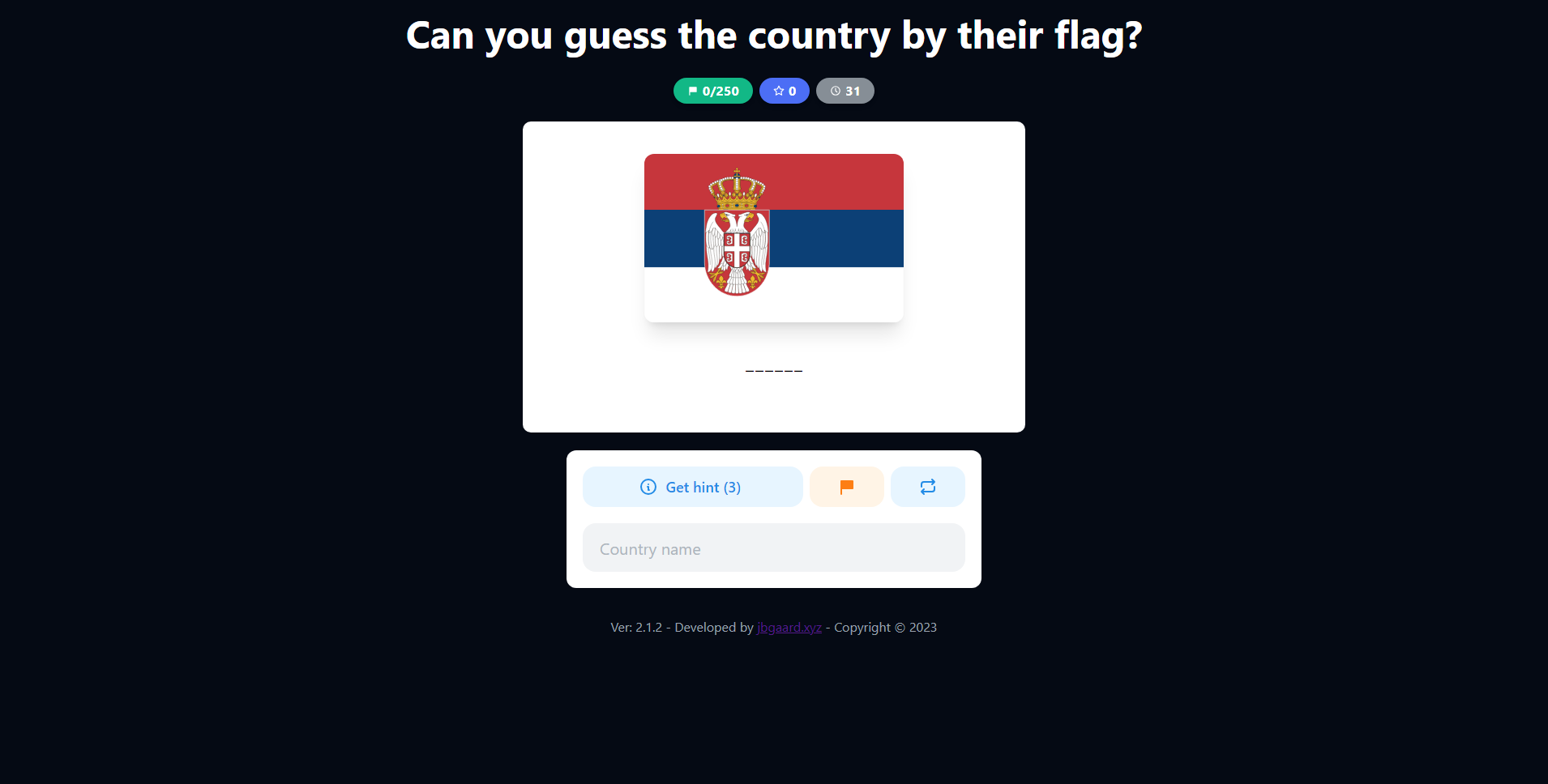 Country Quiz Revamp